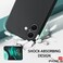 Muzz IPhone 16 Case 6.1 Inch, Slim Liquid Silicone 3 Layers Full Covered Soft Gel Rubber Phone Case Protective Cover, Black (iPhone 16)