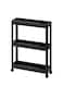 Trolley with Casters for Kitchen, Bedroom, Bathroom, Office, Laundry Room and Garage Black .