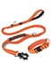 LAXDAMRE Dog Leash, 4-6FT Tactical Heavy Duty Dog Leash with 2 Padded Handle, No Pull for Shock Absorbing Bungee Dog Leash Large Dog, for Medium Large X-Large Dogs