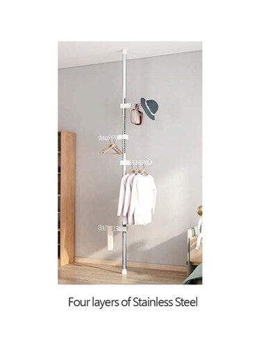 4 Layered Storage Rack And Hanger Silver 3.1meter