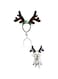 Sweet seven Christmas Reindeer Antler Headband for Dogs - Festive Pet Puppy Outfit with Deer Antlers and Ears, Holiday Costume Accessory