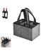 Portable Felt Wine Tote Bag for 6 Bottles - Durable Divider Design - Reusable Wine Storage Carrier for Picnics, Camping, Travel &amp; Parties - 24x15x15cm