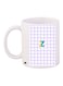 Printed Ceramic Coffee Mug White/Purple