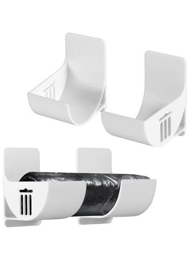 4-Pack Wall-Mounted Trash Bag Holders Racks for Kitchen and Home Storage