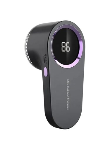 Hairball Trimmer Rechargeable Lint Shaver Rechargeable Lint Remover with Digital Display and Safety Lock Fuzz Cleaner from Clothes, Sweaters, Sofa with 6-Leaf Blades and Type-C USB Cable