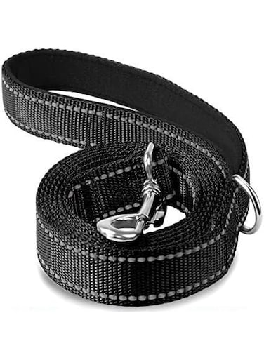 Double-Sided Reflective Dog Leash, 6 FT Padded Handle Nylon Heavy Duty Leashes Rope for Medium &amp; Large Dogs Walking and Training