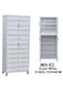 Galaxy Design Wooden Shoe Rack in White Spacious 180 cm Storage Cabinet with Multiple Shelves and One Center Drawer for Organized Footwear Storage