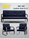 Galaxy Design Black Leather Sofa with Heavy-Duty Metal Legs &ndash; Model GDF-SBF168