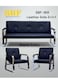 Galaxy Design Black Leather Sofa with Heavy-Duty Metal Legs &ndash; Model GDF-SBF168