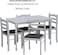 Galaxy Design Dining Table Set with 4 Chairs – Solid Wood Modern Dinette   Sturdy Wooden Table & 4 Chairs for Home, Kitchen & Dining Room   Model GDF-45488 (White Color)