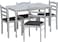 Galaxy Design Dining Table Set with 4 Chairs – Solid Wood Modern Dinette   Sturdy Wooden Table & 4 Chairs for Home, Kitchen & Dining Room   Model GDF-45488 (White Color)