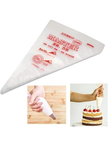 Shinzy 100Pcs Disposable Icing Piping Pastry Bags, Frosting Bag Cake Cupcake Cookies Decorating Bags for Icing and Frosting- Cake and Dessert Decoration Bags (Large (24 x 35) cm)