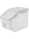 TOMVAES Rice Storage Container, Beige White Rice Bucket With Lids, Grain Pet Food Bin, Insect And Moisture Proof Rice Round Drum, Household, 10kg