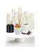 Sweet seven 100 Pack 12oz Disposable Coffee Cups with Lids - Hot and Cold Beverage Drinking Cups for Home, Office, Parties - White Paper Espresso Cafe Cups