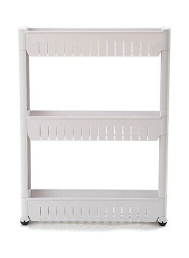 Tier Slim Tower Storage Rack White