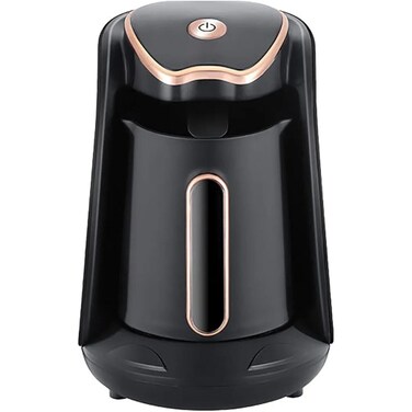 Electric Turkish Coffee Maker, 300ml Capacity, One-Button Operation, 4-Cup Coffee Machine - Black

