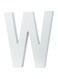 Zebery 5.9"（L) x4.9"(H) x0.8"(W) 15x12.5x2cm Wall Letters Marquee Alphabet W Wood Wooden Number DIY Block Words Sign Hanging Decor Letter for Home Bedroom Office Wedding Party Decor White
