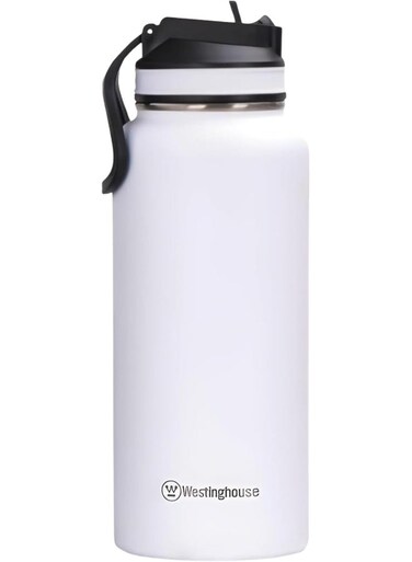 USA 32oz/946ml Double Wall Stainless Steel Tumbler &acirc;&euro;&ldquo; White   Leak-Proof, Sweat-Free, BPA-Free Travel Mug   6 Hours Hot &amp; 9 Hours Cold   Durable &amp; Reusable