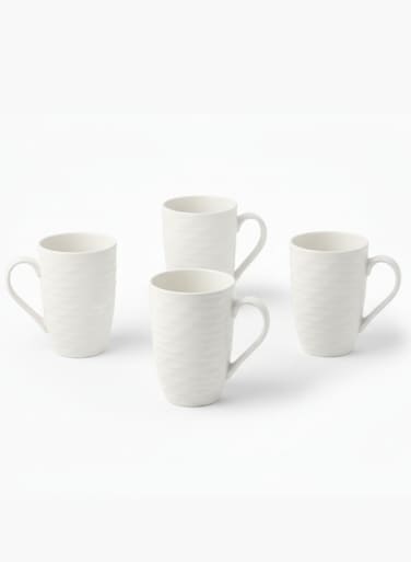 Premium Large Ceramic 14 oz Mug set &acirc;&euro;&ldquo; 4 pieces   durable everyday Coffee, Tea &amp; Beverage Mugs for home and office use