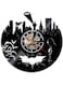 Rubik Wall Clock 12 inch, Batman City Vinyl Round Decorative Large Clock for Home Office Kitchen Living Room Bedroom Decorations - Black