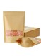 Pcs Kraft Paper Bags with Window, Stand Up Pouches Bags, Zip Lock Food Storage Bags for Packaging Products, Reusable, Sealable