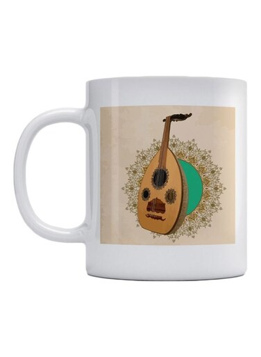 Oud Printed Ceramic Mug Brown/Beige/White