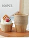 100PCS Standard-Size Brown Paper Cupcake Liners, Greaseproof Baking Cups, Muffin Baking Cups, Heavy-Duty Greaseproof Packaging Paper, Ideal for Weddings, Birthdays, Parties, and Gifts