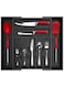 Bamboo Kitchen Drawer Organizer Expandable &amp; Adjustable Silverware Organizer - Utensil Holder and Cutlery Tray with Grooved Drawer Dividers for Flatware and Kitchen Utensils (Black)