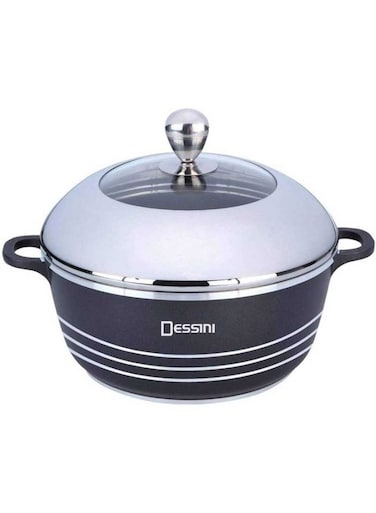 Cooking Pot Black/Silver/Clear