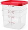 Cambro Food Storage Container with Lid (2 Pack) - Classic Square Series with Red Lid - 6 Quart (Quart) - Commercial Grade for Food Prep