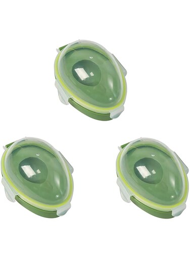 Oasisgalore Avocado Keeper 3 Pieces Reusable Avocado Storage Container, Avocado Saver Holder Organizer