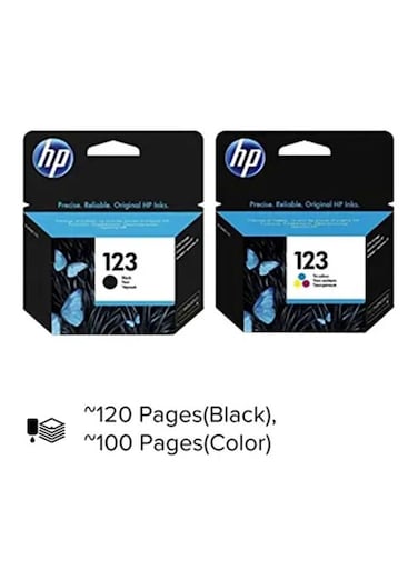 Pack of 2 HP 123 Original Ink Cartridge Set Black &amp; Tri Colour