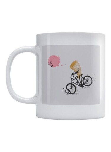 Ice Cream Printed Mug White/Black/Pink