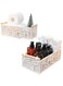 Toilet Paper Basket for Bathroom, Set of 2 Boho Toilet Paper Holder for Back of Toilet Tank Top Countertop Entryway Bedroom Decorative Gift Baskets Small Woven Organizer Storage Bins for Organizing