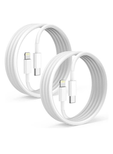 iPhone Fast Charger Lightning Cable [Apple MFi Certified] 2-Pack USB-C to Lightning Cable (6.6Ft)