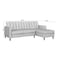 Karnak Klippan 3-Seater L-Shape Velvet Sofa - Dim Gray