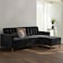 Karnak Klippan 3-Seater L-Shape Velvet Sofa - Dim Gray