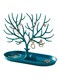 MAKINGTEC Jewellery Display Stand Holder Earring Necklace Bracelets Watches Jewelry Storage Organizer Tree Shape Tower Rack Tray for Rings Women Girls Girlfriends Birthday Christmas Gift Blue