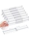 Arabest Drawer Dividers Organizers 8 Pack,Adjustable 3.2" High Expandable from 12.5-21.7" Kitchen Drawer Organizer,Clear Plastic Drawers Separators for Clothing,Kitchen Utensils and Office Storage