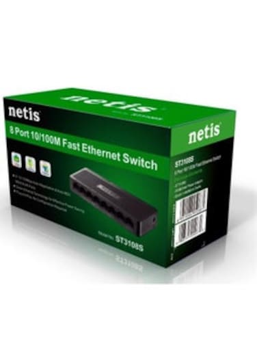 Netis ST3108S 8-Port 10/100M Desktop Switch, Auto-negotiation and Plug and Play