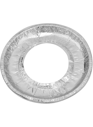 AKDC Round Electric Stove Burner Covers (10 Pack) 11 Inch Disposable Stove Top Aluminum Foil Bib Liners, to Keep Kitchen Range Clean from Oil and Food Drips