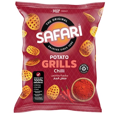 Safari Potato Grills Chilli, 70g