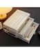 sddjqy Necklace Organizer Box, Tray with Clear Lid, Dustproof Velvet Necklaces Holder Storage Display Case, Necklace Tray Drawer Insert for Pendant Suitable for Women and Girls (Beige)