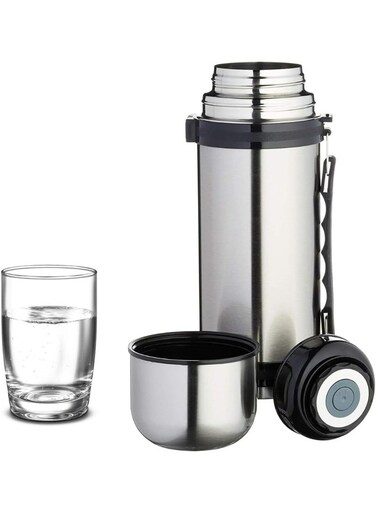 1.2L Vacuum Insulated Flask &acirc;&euro;&ldquo; Large Stainless Steel Water Bottle with Handle &amp; Push Button Lid &acirc;&euro;&ldquo; Leakproof Double-Walled Thermos for Hot &amp; Cold Drinks &acirc;&euro;&ldquo; Ideal for Travel, Office, or Outdoor Use