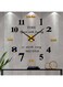 Vangold Modern Mute DIY Frameless Large Wall Clock (Black/ Gold, 14)