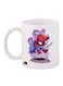 Durable Heat-Resistant Thick Wall Designed Ergonomic Handled Spiderman Printed Mug White/Red/Purple
