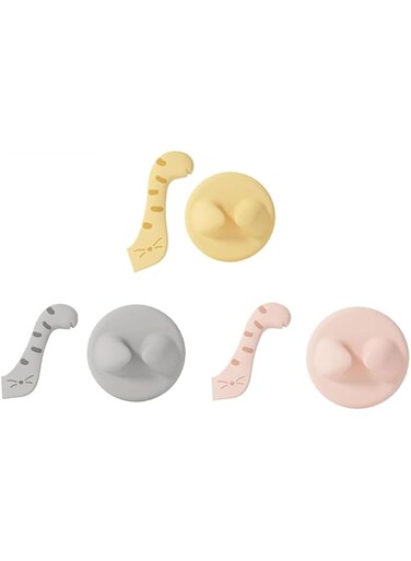 Rayyan Pet Food Can Lid Scoop, Cat and Dog Food Tin Reusable Lid with Mini Cat Food Spoon, Wet Cat Food Spoon, Dog Can Food Lids, Silicone Can Lids and Can Spoon for Cats and Dogs(Pack of 3)