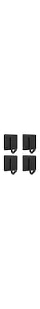 Ninonly 4 Pack Self Adhesive Towel Hooks, Heavy Duty Sticky Matte Black Door Hook for Hanging, Waterproof Stainless Steel Robe Coat Hook Wall Mounted for Bathroom Kitchen Room