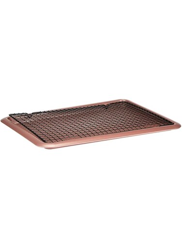 Penguen 3 Pieces 0.5 Mm Cookie Sheet With Rack (Pink)