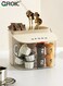 Coffee Pod Holder, Espresso Capsule Organizer, Large Capacity K Cup Coffee Holder, Coffee Station Organizer Creamer Holder, Coffee Bar Accessories Basket for Kitchen Countertop (Cream)